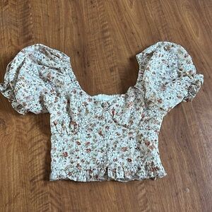 Altar’d State Embroidered Corset Cropped Top